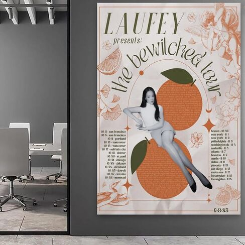 TEsay Laufey Poster Vintage The Bewitched Tour Canvas Art Poster And Wall Art Hanging Decor for Modern Family Corridor Posters 12x18inch(30x45cm) in Saudi Arabia
