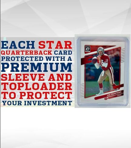 Football Cards Assorted Bundle of 7 Hall of Fame Quarterback Legends ~ Joe Montana Peyton Manning Dan Marino Steve Young John Elway Troy Aikman Brett Farve in Saudi Arabia