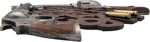 لوحة حائط مزخرفة We Don't Call 911 مع Faux Guns Crossing، ديكور حائط معلق، ديكور ذو طابع غربي، 11.5 بوصة in Saudi Arabia