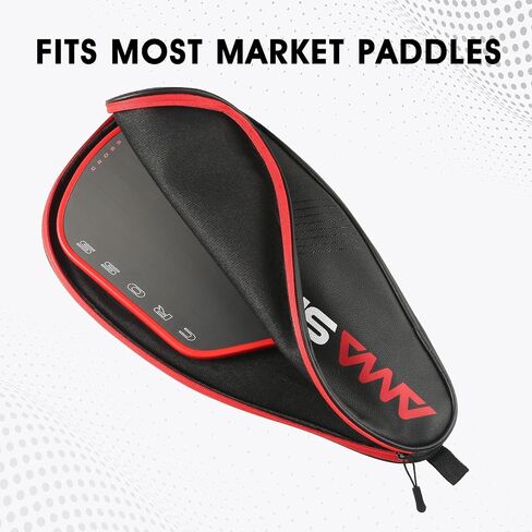 AMA Sport Pickleball Paddle Cover (Black/Gray) - Protecting your Paddle - Complete Coverage - Premium Pickleball Accessories and Pickleball Equipment - PU Leather Pickleball Case in Saudi Arabia