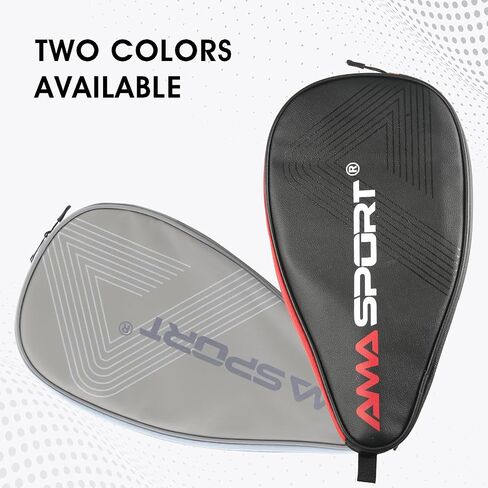 AMA Sport Pickleball Paddle Cover (Black/Gray) - Protecting your Paddle - Complete Coverage - Premium Pickleball Accessories and Pickleball Equipment - PU Leather Pickleball Case in Saudi Arabia