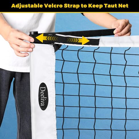 Deeliva Pickleball Set Net with Wheels Driveway Portable Pickle Ball Nets 22ft Regulation Size with 4 Paddles, 6 Pickle Balls, Court Line, Carry Bag, Heavy Duty Frame Outdoor Indoor Home in Saudi Arabia