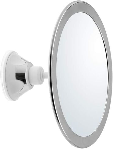 173 مللي متر 360 درجة دوارة مستديرة مرآة حلاقة بدون ضباب مرآة حمام دش مع قفل شفط مكافحة الضباب مرآة ديكور in Kuwait