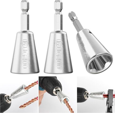 Wire Twister Tool for Drill,Drill Wire Twister, Wire Twister Wire Connector 6mm Hex Shank,Wire Twisting Tool, Wire Nut Twister for Electrical Power Drill（2PC) in Saudi Arabia