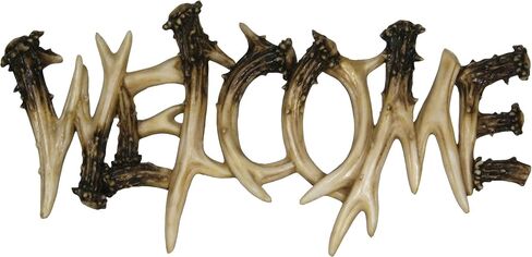 Rivers Edge Products Rustic Welcome Plaque Hanging Sign, Indoor or Outdoor, Poly Resin Welcome Door Hanger Decor for Home, Wall Art, Wall Decor, Front Porch or Entryway, Birch Bear in Saudi Arabia