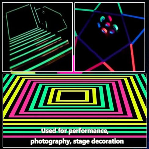 Green Gaffer Tape Spike Tape Fluorescent Green Neon Gaffer Tape Black Light UV Reactive Tape 0.6 inch x 32 feet for Party Stage Color Coding Art Crafts in Saudi Arabia