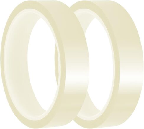 LUTER 2PCS Heat Transfer Tapes, 20mm x 33m(108ft) High Temp Tape Heat Vinyl Press Tape Adhesive Thermal Tape Heat Resistant Tape for Sublimation (Transparent) in Saudi Arabia