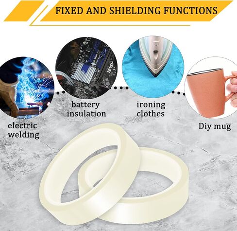 LUTER 2PCS Heat Transfer Tapes, 20mm x 33m(108ft) High Temp Tape Heat Vinyl Press Tape Adhesive Thermal Tape Heat Resistant Tape for Sublimation (Transparent) in Saudi Arabia