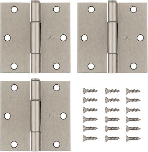 National Hardware Squeak Guard Hinges 1/4 In. Radius Round Corner 3-Pack in Matte Black in Saudi Arabia