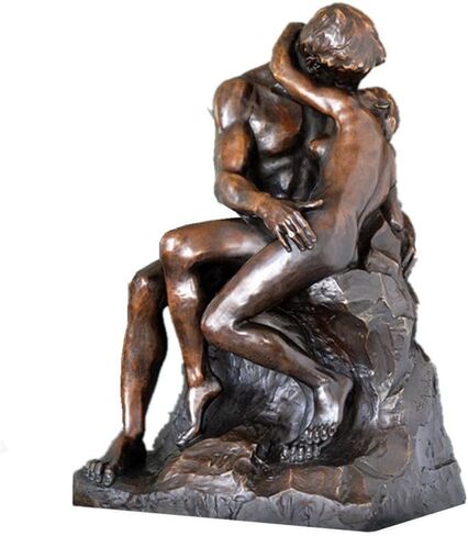 The Kiss by Rodin Bronze Statues Love Sculptures TPE-186 Home Decor Metal Figurines, 10 pcs in Kuwait