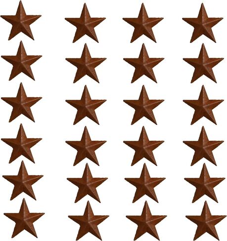 LINCOUNTRY Small Rustic Metal Barn Star Crafts,Black Barn Star,Wall Metal Art Decor,Indoor Outdoor Hanging 3 Inch Tin Star,Country Primitive Vintage Star Ornaments Christmas 4th of July 12pcs in Saudi Arabia