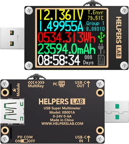 USB السلطة متر USB 3.1 تستر رقمي متعدد فاحص/ مختبر التيار الكهربائي كاشف جهد Lua مترجم متكامل تيار مستمر 26 فولت 6A PD 2.0/3.0 QC 2.0/3.0/4.0 PPS الزناد in Kuwait
