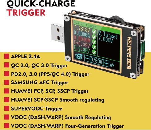 USB السلطة متر USB 3.1 تستر رقمي متعدد فاحص/ مختبر التيار الكهربائي كاشف جهد Lua مترجم متكامل تيار مستمر 26 فولت 6A PD 2.0/3.0 QC 2.0/3.0/4.0 PPS الزناد in Kuwait