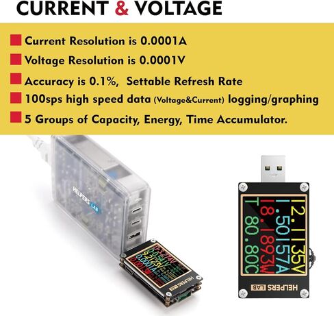 USB السلطة متر USB 3.1 تستر رقمي متعدد فاحص/ مختبر التيار الكهربائي كاشف جهد Lua مترجم متكامل تيار مستمر 26 فولت 6A PD 2.0/3.0 QC 2.0/3.0/4.0 PPS الزناد in Kuwait