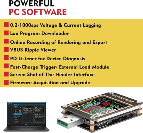 USB السلطة متر USB 3.1 تستر رقمي متعدد فاحص/ مختبر التيار الكهربائي كاشف جهد Lua مترجم متكامل تيار مستمر 26 فولت 6A PD 2.0/3.0 QC 2.0/3.0/4.0 PPS الزناد in Kuwait