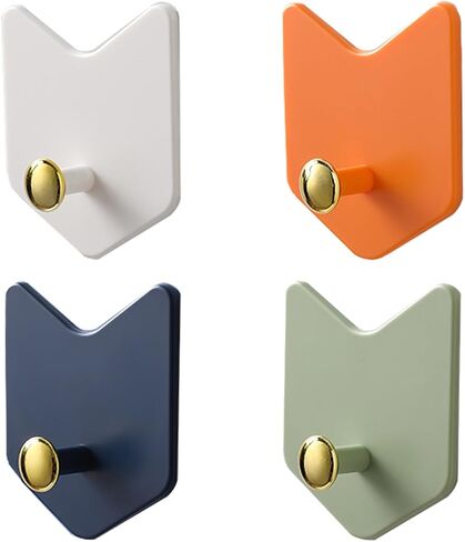 4 Pack Adhesive Hooks, Utility Hooks, Decorative Hooks for Key, Towel and Coats Hooks to use Inside Kitchen, Bathroom, Home and Office in Saudi Arabia