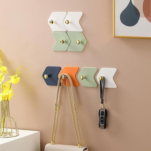 4 Pack Adhesive Hooks, Utility Hooks, Decorative Hooks for Key, Towel and Coats Hooks to use Inside Kitchen, Bathroom, Home and Office in Saudi Arabia