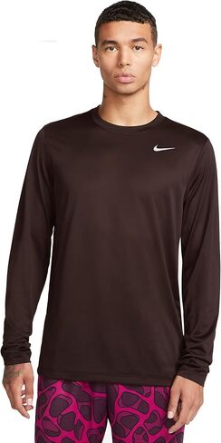Nike Men's Legend Long Sleeve Tee (Medium, Dark Cinder/Cool Grey) in Saudi Arabia