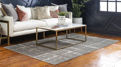 سجادة منطقة Loom Jill Zarin Uptown Collection الفريدة - Lexington Avenue (مستطيل مقاس 9 × 12 × 2 بوصة، رمادي/عاجي) in Saudi Arabia