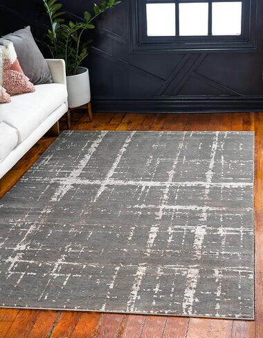 سجادة منطقة Loom Jill Zarin Uptown Collection الفريدة - Lexington Avenue (مستطيل مقاس 9 × 12 × 2 بوصة، رمادي/عاجي) in Saudi Arabia