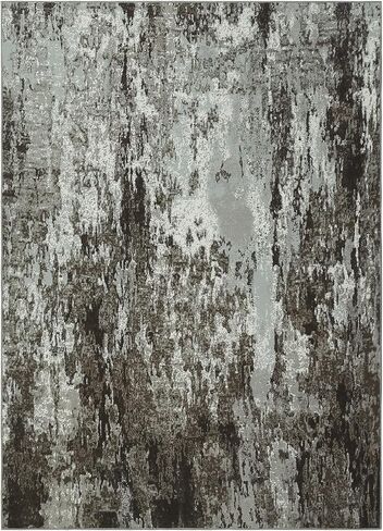 Abstract Washable Area Rugs 4x6 Rug for Living Room Modern Distressed Rug Entryway Rug Non Slip Throw Rugs Soft Bohemian Area Rug for Bedroom Stain Resistant Carpet for Dining Room 4'x6' Brown in Saudi Arabia