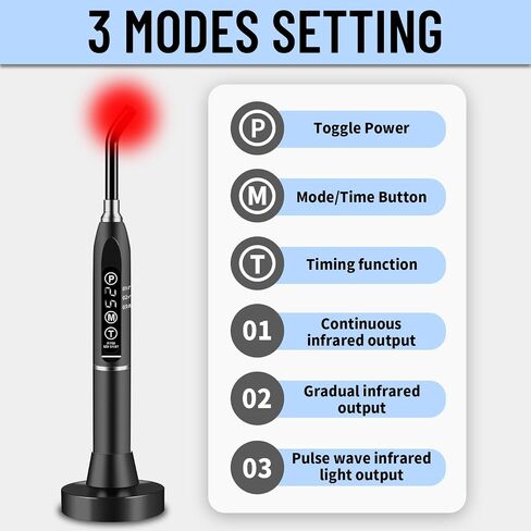 Red Light Beautify Cold Sores Device, Canker Cold Sore Near Infrared Red Light Beautify for Lips Mouth Nose Ear Hands Joint Muscle Pain Relief with Removable Tip (Black) in Saudi Arabia