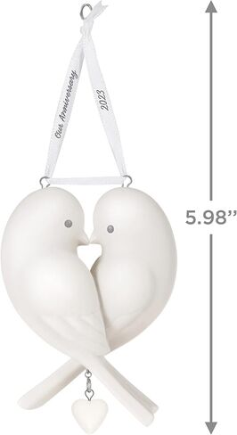 Hallmark Keepsake Christmas Ornament 2023, Our Anniversary, Lovebirds Wedding Anniversary in Saudi Arabia