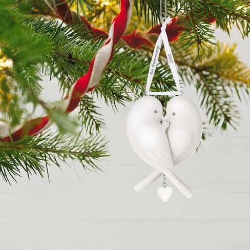 Hallmark Keepsake Christmas Ornament 2023, Our Anniversary, Lovebirds Wedding Anniversary in Saudi Arabia