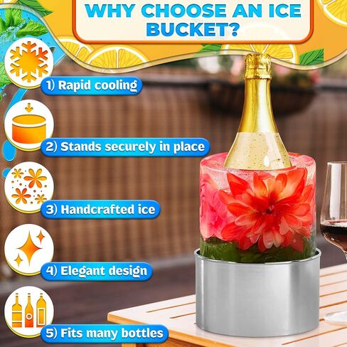 Ice Mold Bottle Chiller Champagne Ice Bucket Mold - Ice Mold Wine Bottle Chiller Wine Chiller Ice Mold Wine Bucket Chiller for Parties Bottle Ice Bottle Chiller Ice Mold for Wine Bottle Wine Bottle in Saudi Arabia