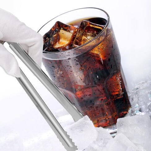 2pcs Ice Tongs, 6.3 Inch Stainless Steel Ice Sugar Tongs with Sharp Teeth, Small Serving Tongs for Ice Bucket Ice Sugar Cubes Coffee Bar Food Kitchen Serving in Saudi Arabia