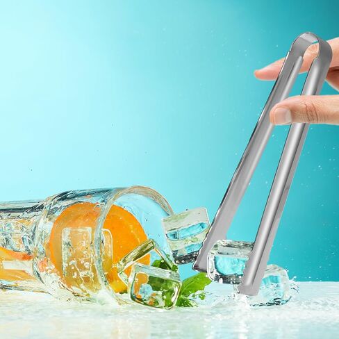 2pcs Ice Tongs, 6.3 Inch Stainless Steel Ice Sugar Tongs with Sharp Teeth, Small Serving Tongs for Ice Bucket Ice Sugar Cubes Coffee Bar Food Kitchen Serving in Saudi Arabia