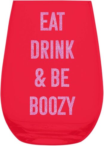 مجموعة سلانت كوليكشن هدايا زجاجية للنبيذ، زجاج نبيذ بدون جذع للعطلات، 20 أونصة، بي جولي in Kuwait