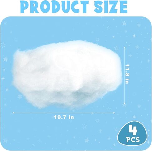 ZAUGONTW الدعائم السحابية الاصطناعية، سحابة ثلاثية الأبعاد مقلدة لديكورات السقف المعلقة، زخارف على شكل سحابة وهمية لديكور غرفة الزفاف وحفلات الزفاف، حجم صغير جدًا in Kuwait