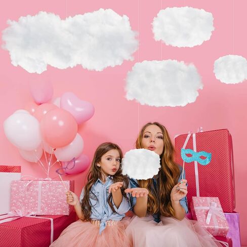 ZAUGONTW الدعائم السحابية الاصطناعية، سحابة ثلاثية الأبعاد مقلدة لديكورات السقف المعلقة، زخارف على شكل سحابة وهمية لديكور غرفة الزفاف وحفلات الزفاف، حجم صغير جدًا in Kuwait