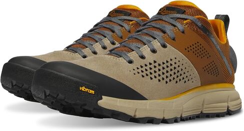 Danner Trail 2650 Hiking Shoes for Men - Durable Suede, Lightweight Textile with Breathable Mesh Lining, OrthoLite Footbed & Vibram Traction Outsole, Timberwolf/Bone Brown - 8.5 D in Saudi Arabia