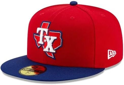 قبعة New Era Texas Rangers Authentic Collection Alt 3 59FIFTY قبعة ملائمة للرجال (7) أحمر/أزرق ملكي in Saudi Arabia