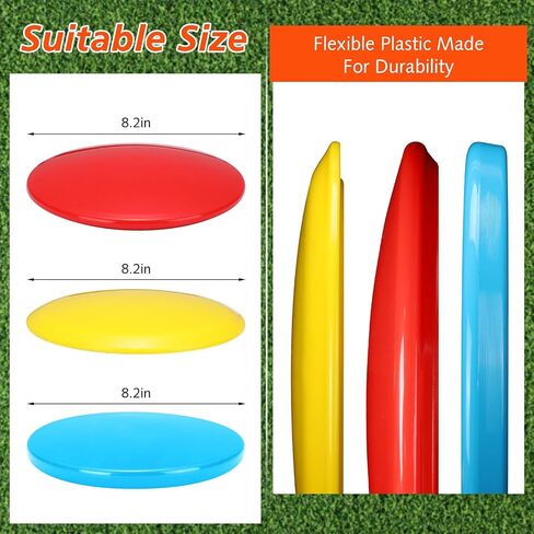 Poen 12 Pieces Disc Golf Set 4 Pcs Putter 4 Pcs Mid Range 4 Pcs Driver 140-160 g Plastic Disc Golf Comfortable Flying Disc for Beginner, Colors May Vary, DIY Your Discs in Saudi Arabia
