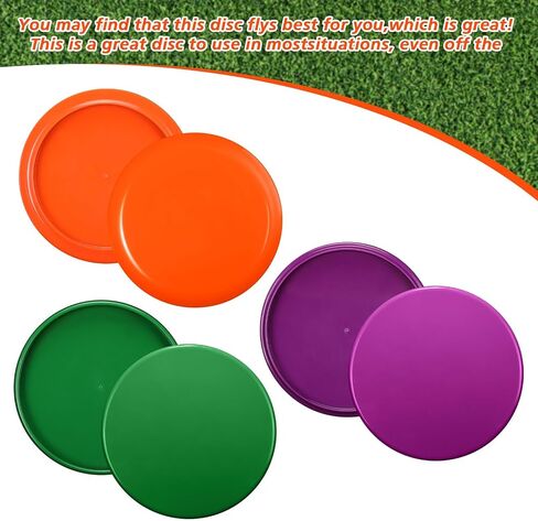 Poen 12 Pieces Disc Golf Set 4 Pcs Putter 4 Pcs Mid Range 4 Pcs Driver 140-160 g Plastic Disc Golf Comfortable Flying Disc for Beginner, Colors May Vary, DIY Your Discs in Saudi Arabia