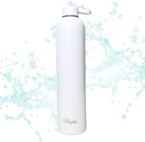 Vacuum Insulated Water Bottle - 34oz, (1L) Leakproof, Fits Any Cup Holder, Matching Carabiner, Stainless Steel, Gym, Outdoor, Sports for Men, Women & Kids - Double Walled (Blue Water) in Saudi Arabia