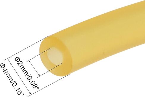 uxcell Latex Tubing 2mm ID 4mm OD 5m Elastic Rubber Hose in Saudi Arabia