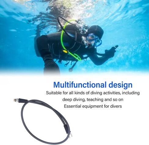 Keenso Professional Carbon Fiber Woven Flexible Safe Scuba Diving High Pressure Hose, Accurately Measure High Pressure, Ideal Diving Accessory in Saudi Arabia