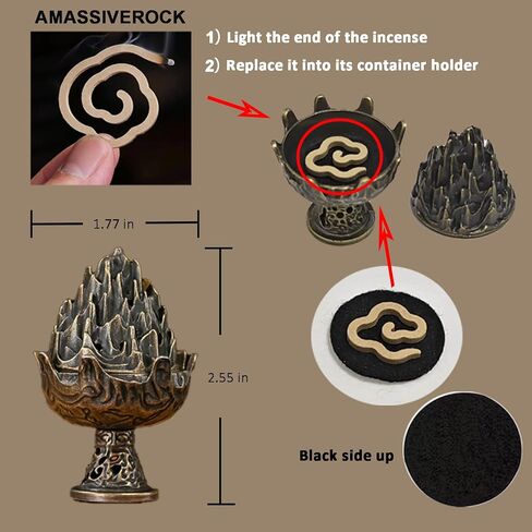 Agarwood Coils Incense (42 PCS) Spiral Incense Coil Incense Holder Burner, Natural Incense Coils Spiral Design for Long-Lasting Fragrance in Kuwait