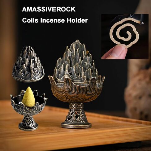 Agarwood Coils Incense (42 PCS) Spiral Incense Coil Incense Holder Burner, Natural Incense Coils Spiral Design for Long-Lasting Fragrance in Kuwait