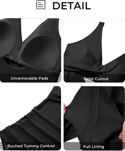 Aqua Eve Plus Size One Piece Swimsuit for Women Tummy Control Bathing Suits Cut Out Swimwear in Saudi Arabia