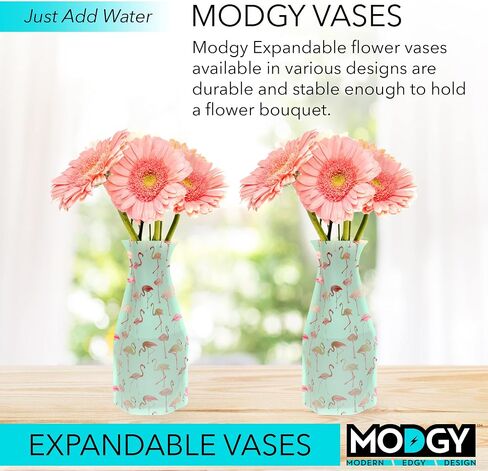 MODGY Expandable Flower Vase Plastic Decorative Modern Vases for Flowers Centerpieces Dining Table Decor Living Room Bathroom Wedding Office, PinkyDo in Saudi Arabia