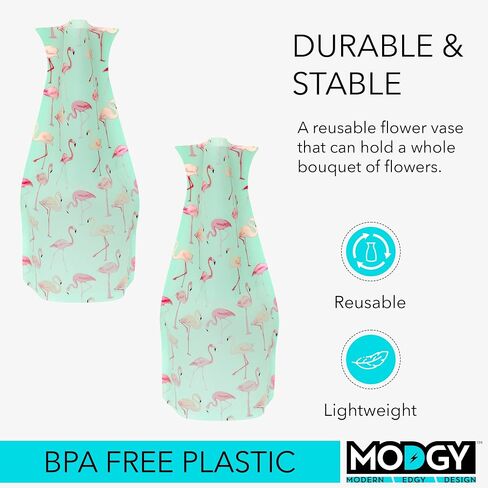 MODGY Expandable Flower Vase Plastic Decorative Modern Vases for Flowers Centerpieces Dining Table Decor Living Room Bathroom Wedding Office, PinkyDo in Saudi Arabia