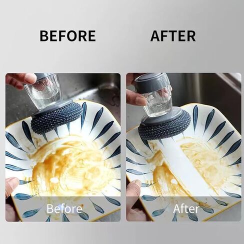 6Pcs Stainless Steel Wool Scrubber and One Steel Wool Scrubber Handle can Add Detergent，Pressing can Release Liquid，Cleaning Brush and Wire Brush for Dishes, Pots, Pans, Grills, Sink in Saudi Arabia