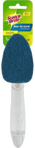 Scotch-Brite Non-Stratch Dishwand, Scrubber for Cleaning Kitchen, Bathroom, and Household, Non-Scratch Dish Scrubber Safe for Non-Stick Cookware,( Pack of 4) in Saudi Arabia