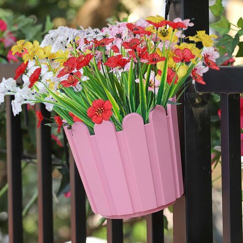 WEISPARK الزهور الاصطناعية للخارج، 20 حزمة من النباتات البلاستيكية الصناعية الملونة المقاومة للأشعة فوق البنفسجية الأوكالبتوس زهور الحرير المزيفة بوسطن سرخس الخضرة لممر الزفاف خارج المنزل الداخلي ديكور الفناء in Kuwait