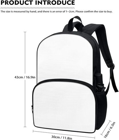 Pug Print Backpack Set for Boys 3 Pack Book Bag with Water Holder Case Meal Bag, Travel Rucksack 17inch School Bag with Side Mesh Pocket in Saudi Arabia